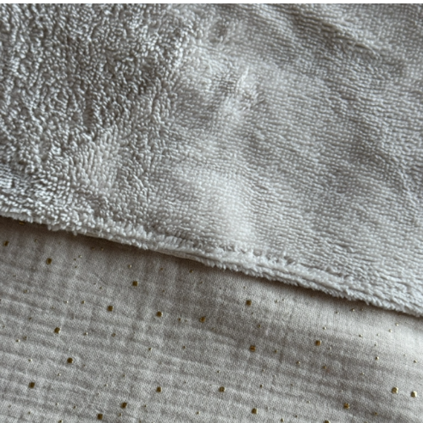 Ledikantdekentje geborduurd met geboortekaartje 130 x 100 cm