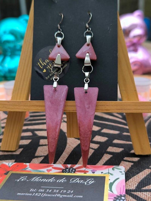 Boucles d'oreilles fantaisie faites main