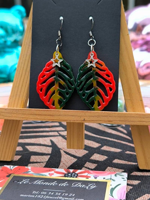 Boucles d'oreilles fantaisie faites main