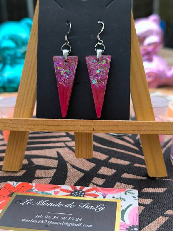 Boucles d'oreilles fantaisie faites main