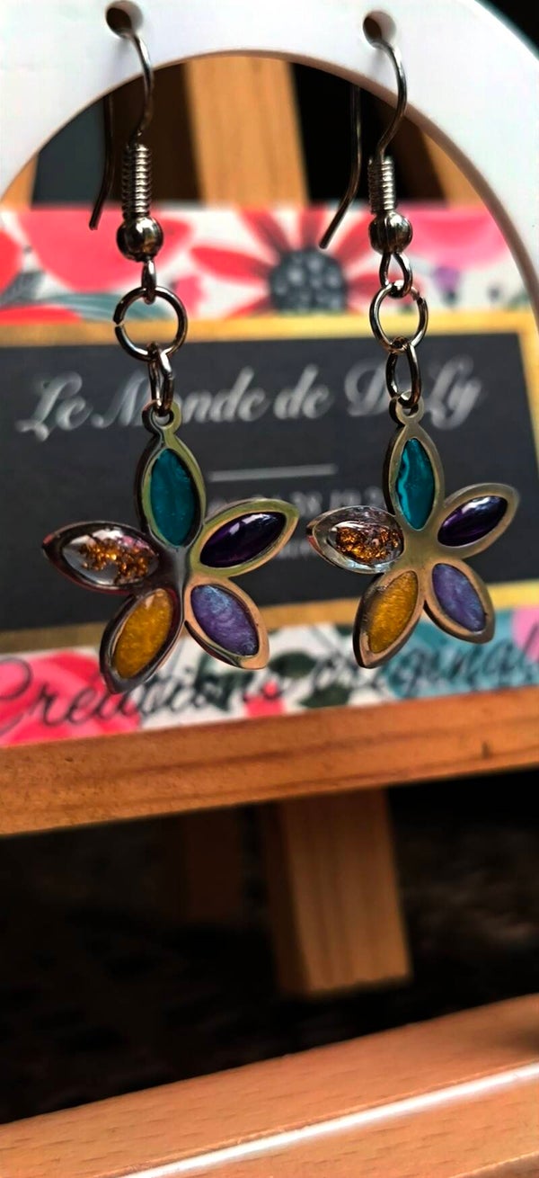 Boucles d'oreilles fantaisie faites main