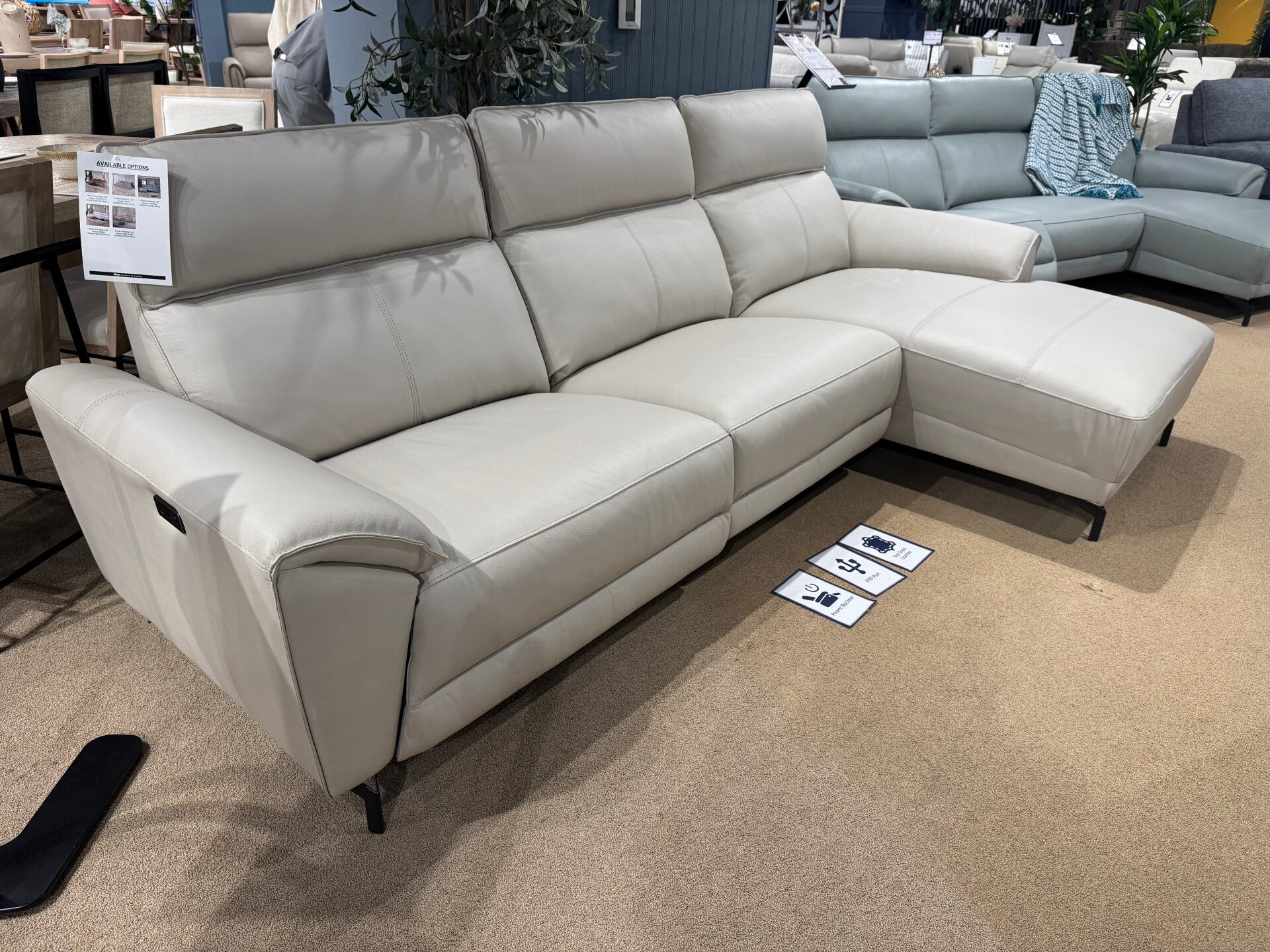 power Leather Sectional