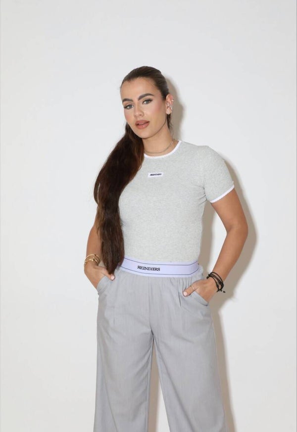 Reinders Ribb top grey