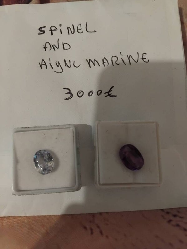 spinel  et  aigue marine