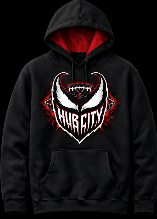 Black Hub City Logo Hoodie