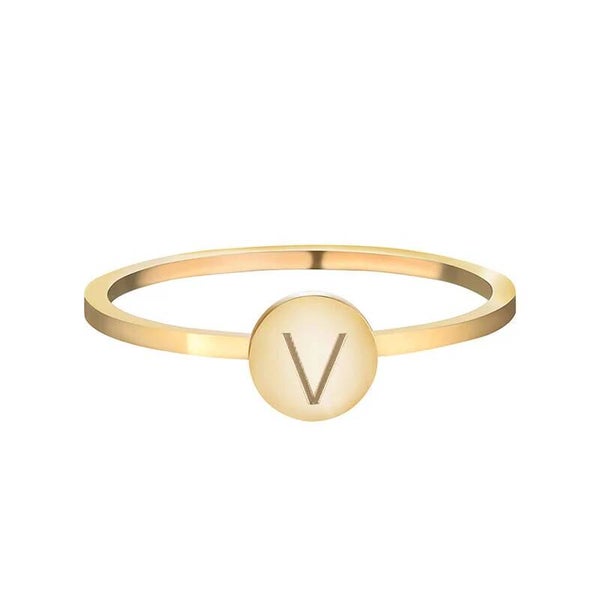 Ring Initial V - Gold