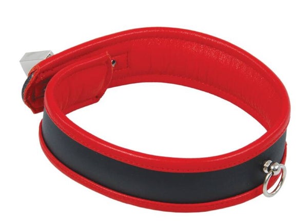 Halsband mit Ring der O Rot 10226