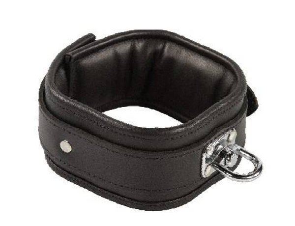 Halsband Echtleder gepolstert mit Wirbel 10826