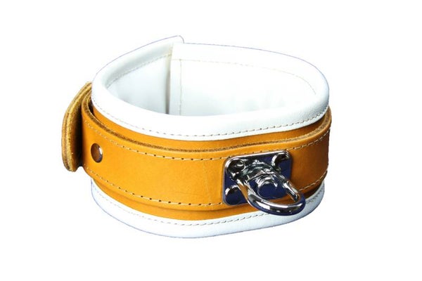 Halsband braun-weiss  mit Wirbel 10926