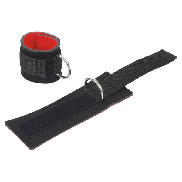 Handfessel Neopren schwarz rot 13526