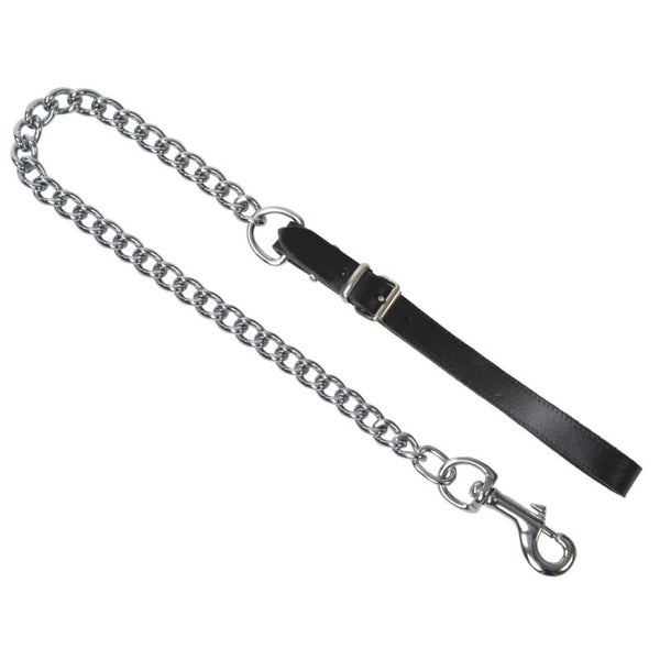 Führungsleine mit Karabinerhaken schwarz  12126