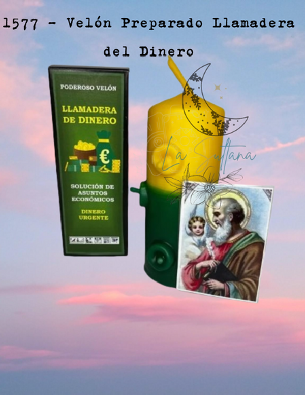 1577 - Velón Preparado Llamadera del Dinero