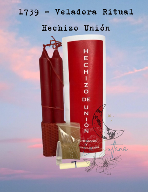 1739 - Veladora Ritual Hechizo Unión