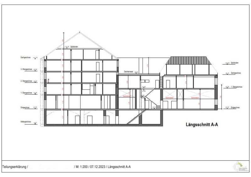 Aufmaß und Schnittdarstellung