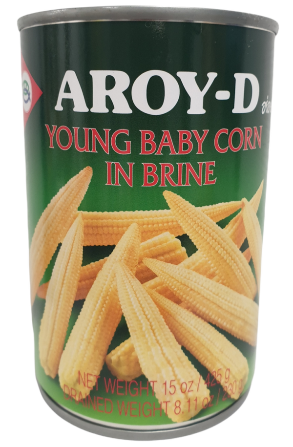 Young Baby Corn In Brine 425g (Aroy-D Brand) ข้าวโพดอ่อน ตราอร่อยดี