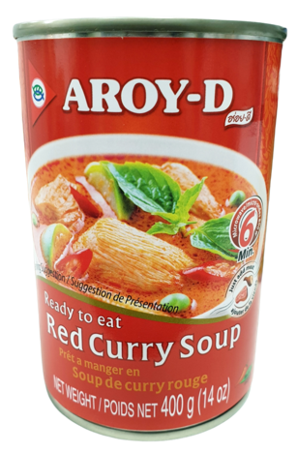 Red Curry Soup Aroy-D 400ml น้ำซุปแกงเผ็ดตราอร่อยดี