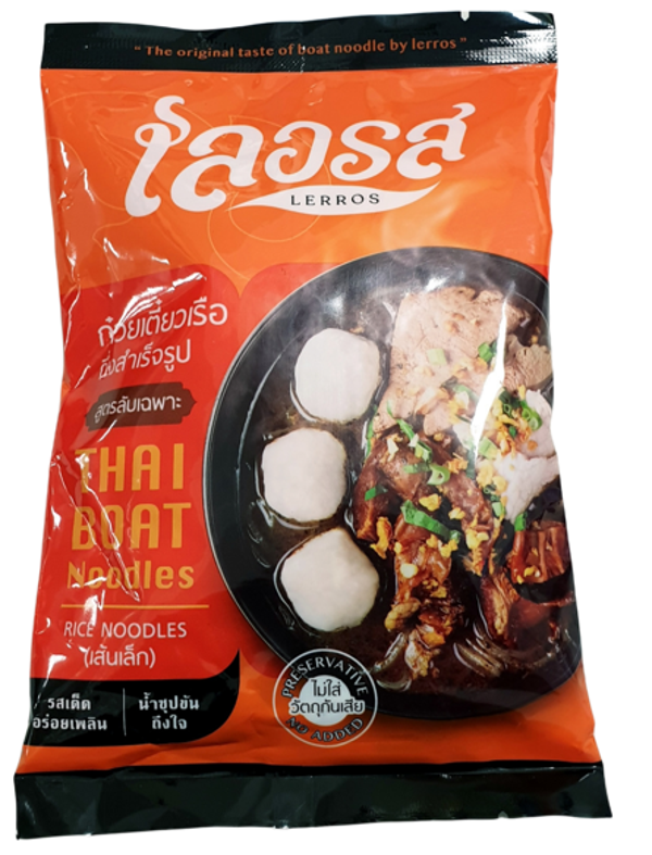 Lerros-Thai Bat Noodles Rice Noolde ก๋วยเตี๋ยวเรือเส้นเล็ก เลอรส 150g