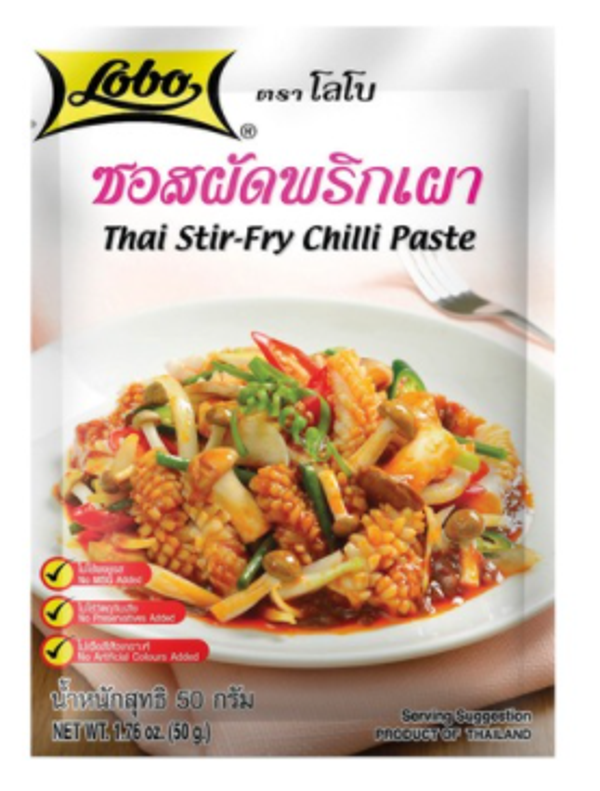 Thai Stir-Fry Chili Paste 50g Lobo ซอสผัดพริกเผาตราโลโบ้