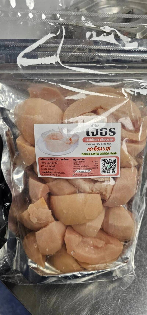 PRESERVED Santol J-TORN 500G กระทอนดองสามรสเจ้ธร 500g