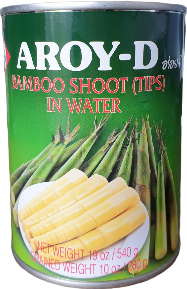 AROY-D Bamboo Shoot (Tips) in Water ยอดหน่อไม้ 540g