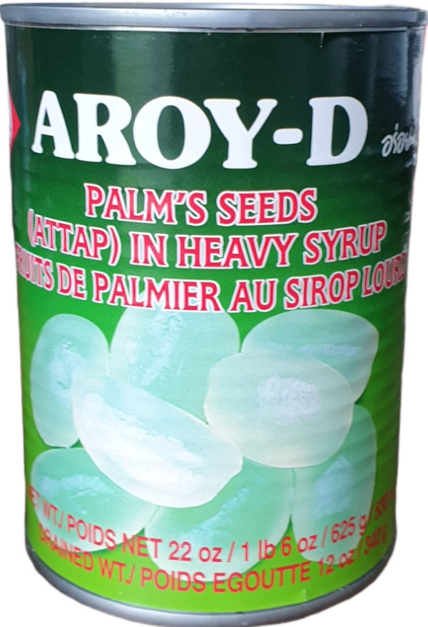 AROY-D Palm's Seeds (Attap) in Heavy Syrup 625gลูกชิ้นในน้ำเชื่อม
