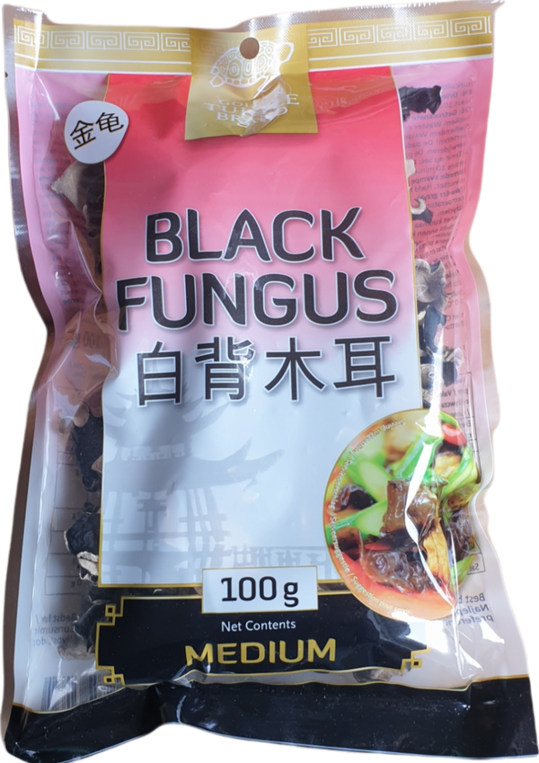 Black  Fungus 100g เห็ดหูหนูดำแห้ง (Golden Turtle Brand)