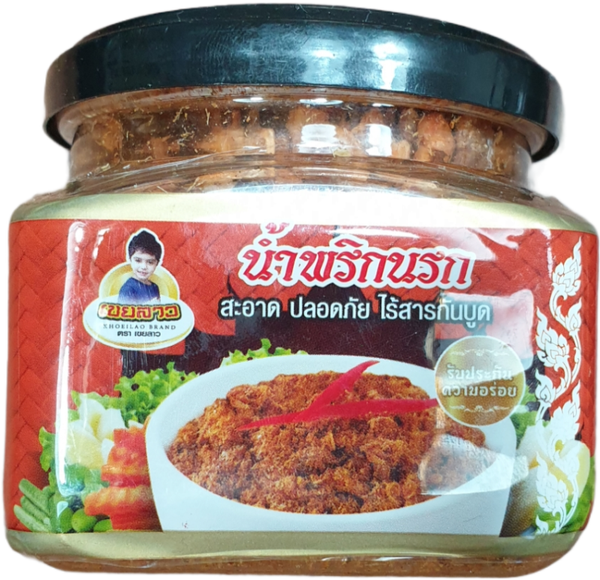 Chilli Paste Dried fish Na Rok 200gน้ำพริกนรก เขยลาว (Khoeilao Brand)