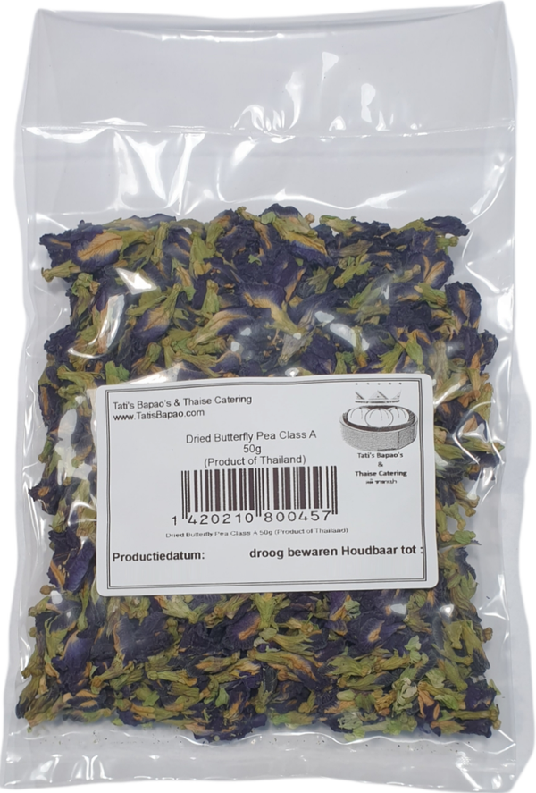 Dried Butterfly Pea Class A 50g ดอกอัญชัญแห้ง (Product of Thailand)