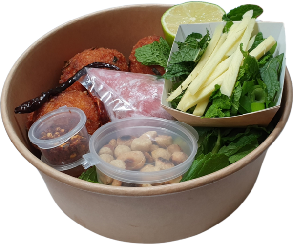 Fermented Pork and Crisp Rice Salad (ยำแหนมข้าวทอด) /ต่อชุด