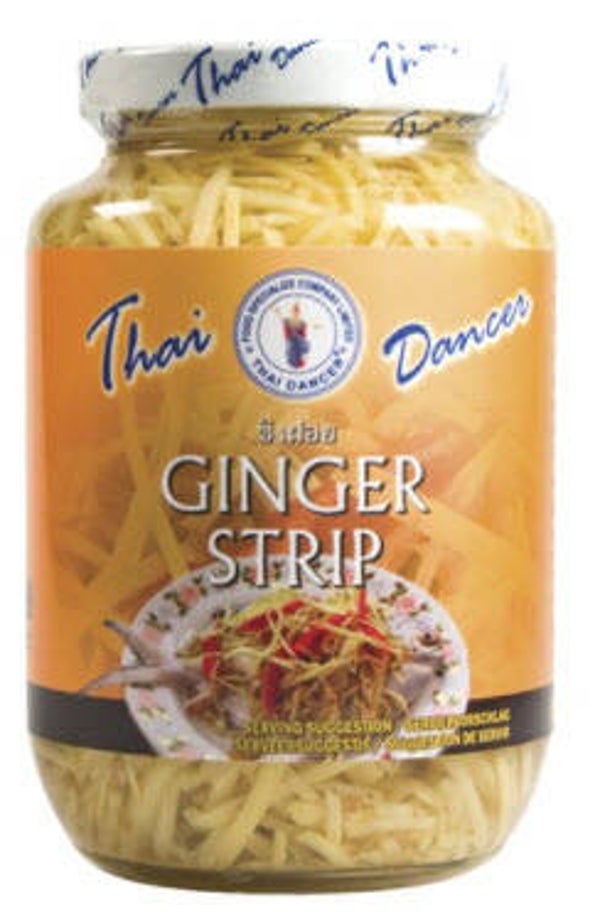 Ginger Strip454 g ขิงหั่นฝอยตรานางรำ (Thai Dancer Brand)