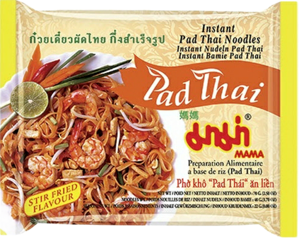Instant Pad Thai Stir-Fry Noodles 70g (Mama Brand)ก๋วยเตี๊ยวผัดไทย กึ่งสำเร็จรูป