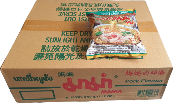 Oriental Style Instant Noodles Pork Flavor 30x60g (Mama Brand)