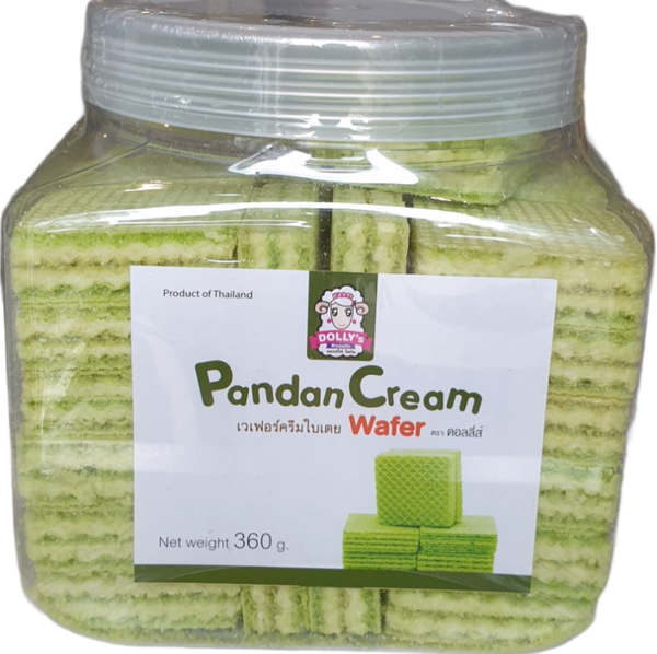 Pandan Cream Wafer 360g (Dolly's Brand)เวเฟอร์ครีมใบเตย