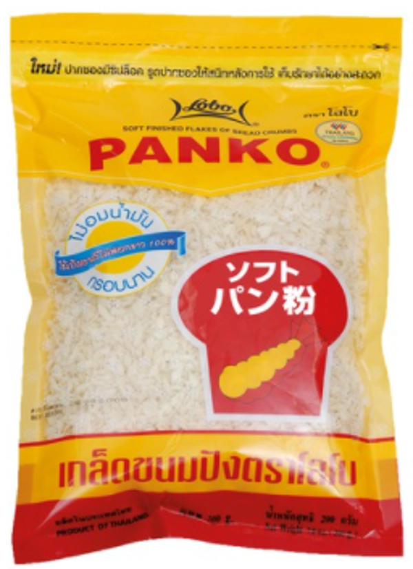 Panko Bread Crumbs เกล็ดขนมปังตราโลโบ้ 200g (Lobo Brand)