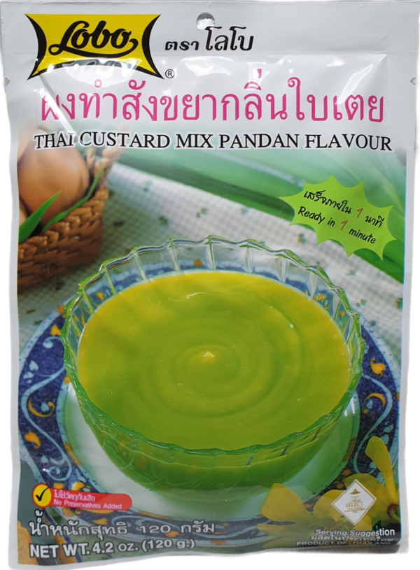 THAI CUSTARD MIX PANDAN FLAVOUR 120gผงทำสังขยากลิ่นใบเตย โลโบ้