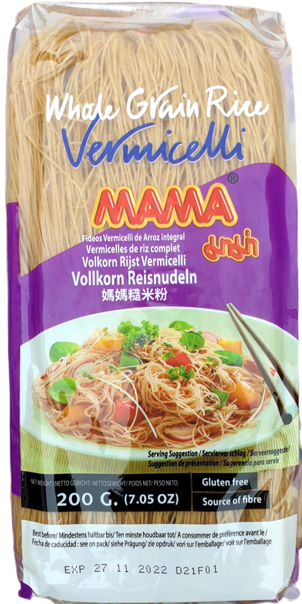 Brown Rice Vermicell 200g  เส้นหมี่ข้าวกล้อง (Mama Brand)