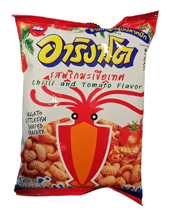 Arigato Cuttlefish Cracker Chilli & Tomato 50g