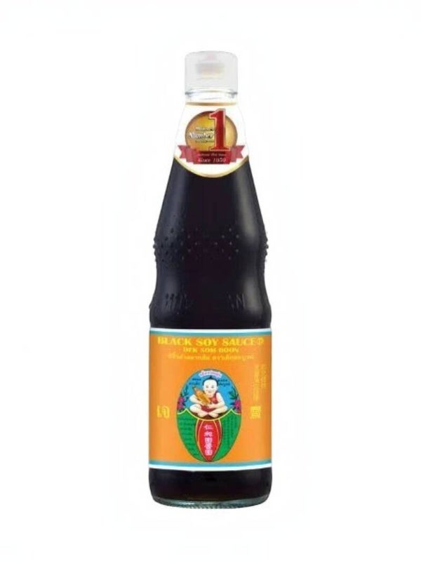 Black Soy Sauce Ⓓ ORANGE Lable 690g/700ml (Dek Som Boon)700 ML