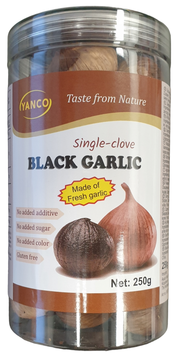 Black Garlic singe clover 250g (Yanco Brand)