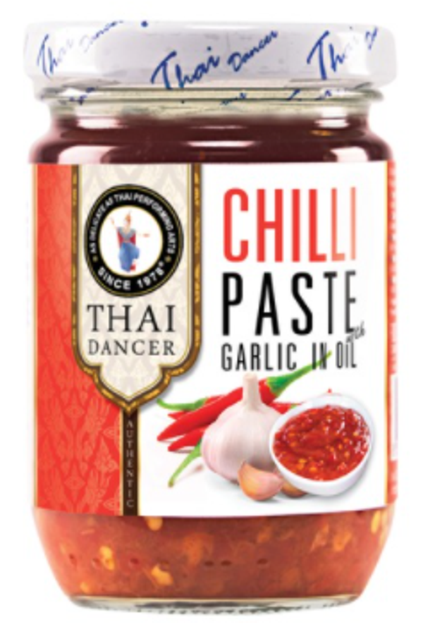 Chilipasta met Knoflook in Olie 227 G (Thai Dancer Brand)