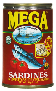 Mego Sardines in Tomato Sauce Chilli Added 155g