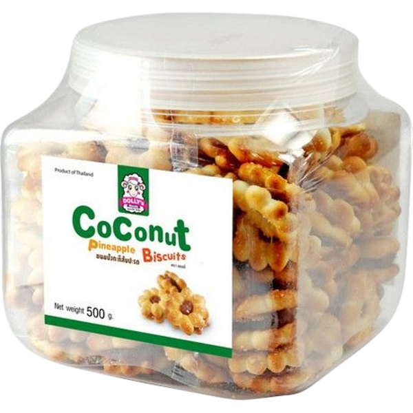 Coconut  Pineapple Biscuits  500g (Dolly's Brand)ขนมปังกะทิสับปะรด