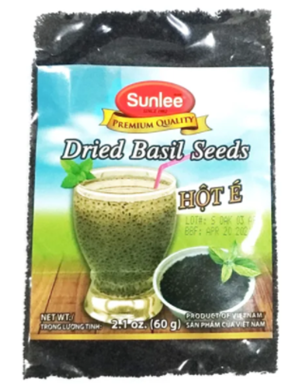 Dried Basil Seed 60g เมล็ดแมงลัก (Sunlee Brand)