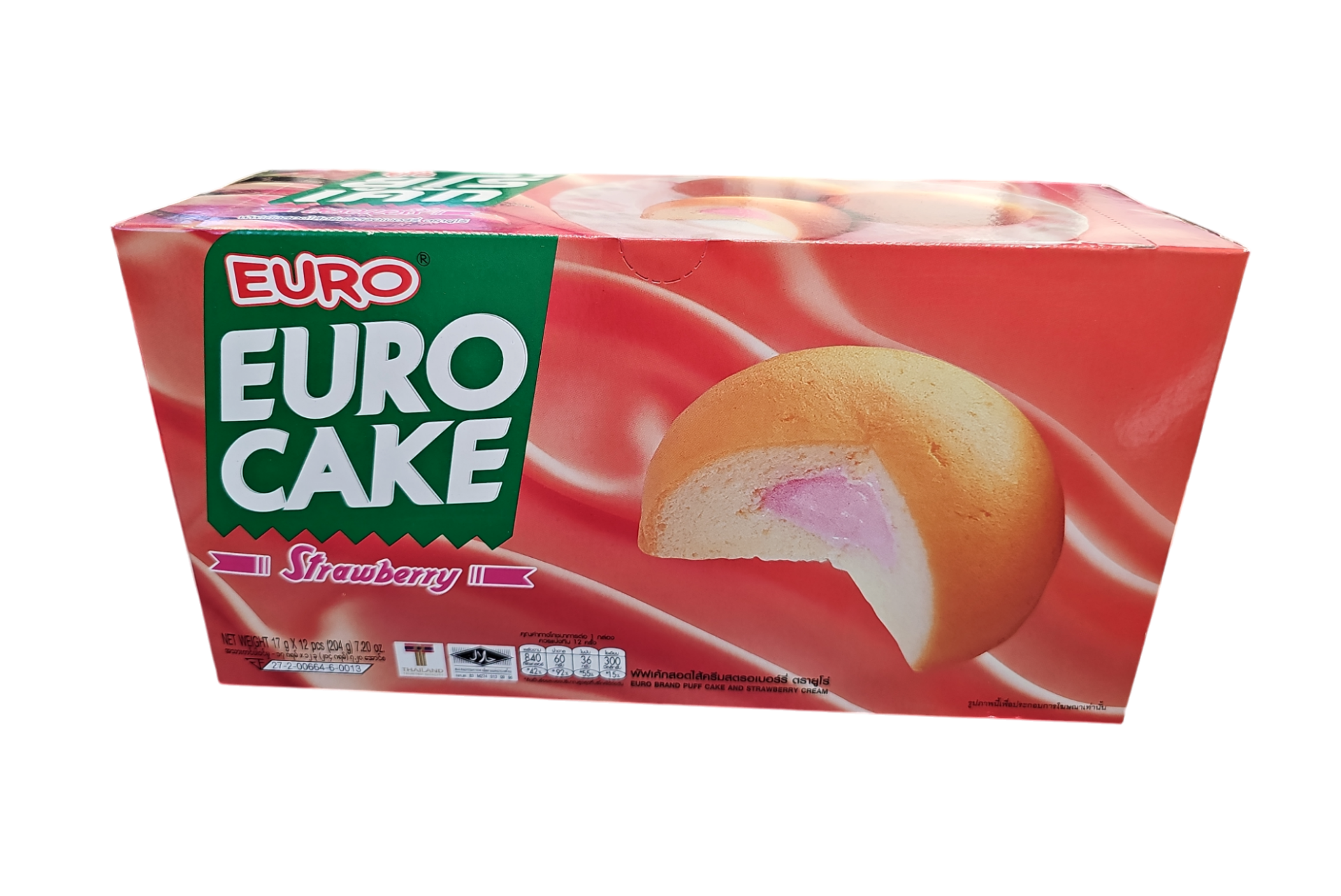 Euro Cake Strawberry 17gx12pcs. (204g)