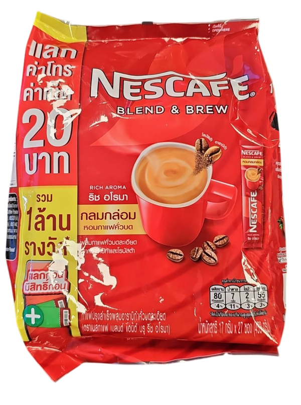 NESCAFE 3 IN 1 (RED) (17gx27Pcs.) 459g. เนสกาแฟ 3in1 )**EXP Date 19/09/2026