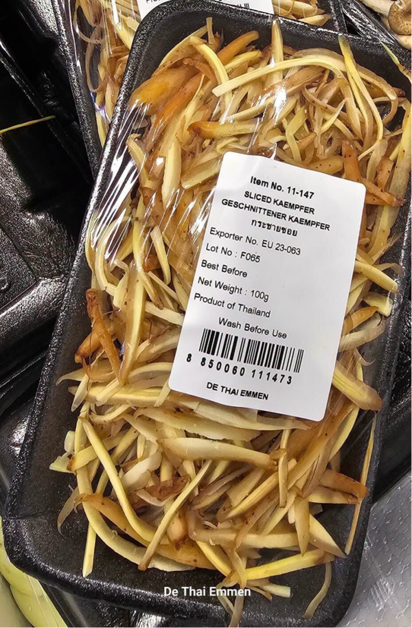 Rhizome sliced (kra-chai) กระชายซอย 100g