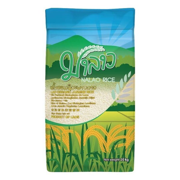 Na Lao Organic Jasmine Rice 20 Kg.