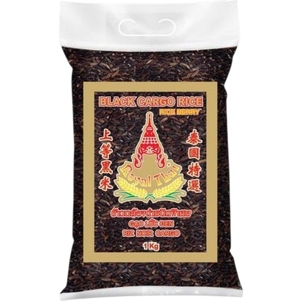 Riceberry (Black Cargo Rice) 1kgข้าวไรเบอร์รี่ตราโรเยลไทย (Royal Thai Brand)