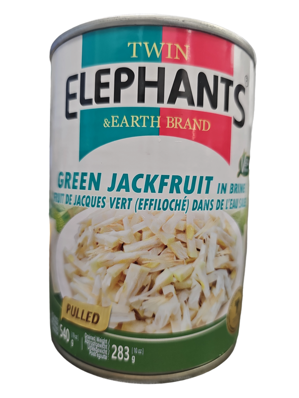Twin Elephants Green Jackfruit in brine  Pulled 540g