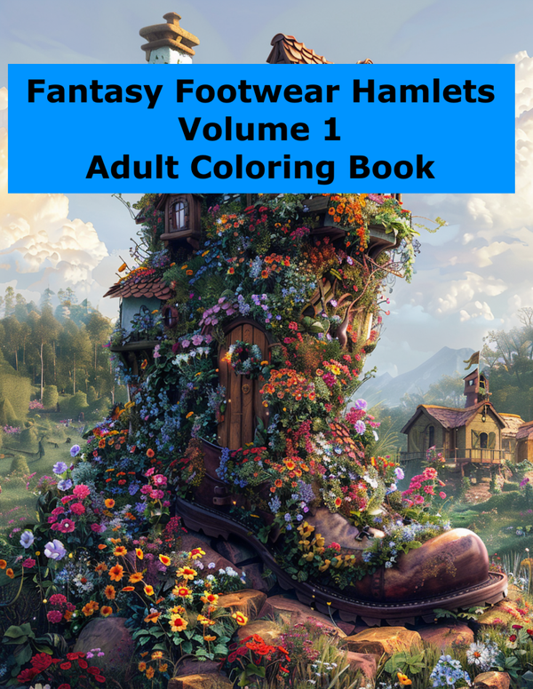 Fantasy Footwear Hamlets Vol 1 Adult Coloring Book Hudkins Publishing